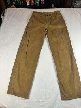Levi's Baggy Corduroy Brown Men's Casual Pants Size 28 High Rise Straight Leg